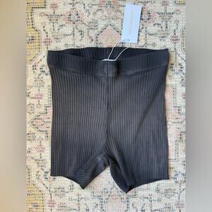 New Cotton Citizen Ibiza Ribbed Biker Bike Shorts in Grey Women’s Small